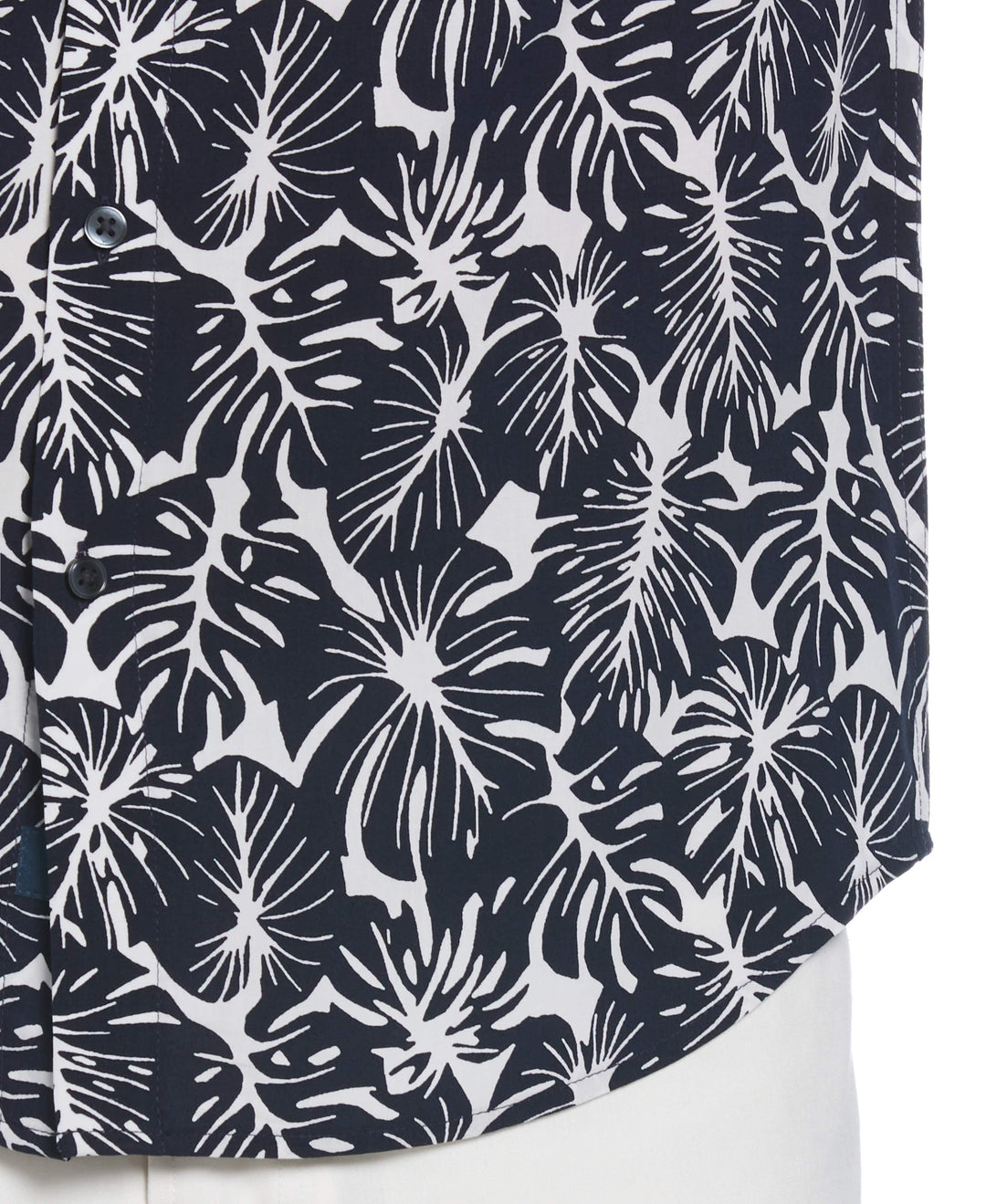 Palm Leaf Print Shirt (Navy Iris)