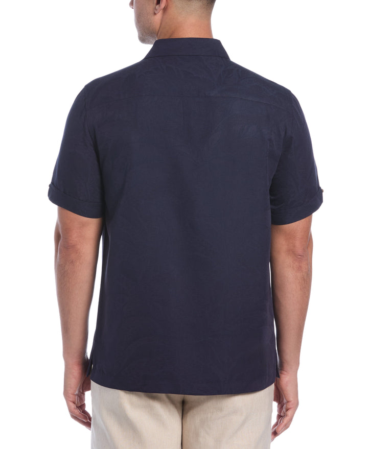 Palm Print Shirt (Navy Blazer)