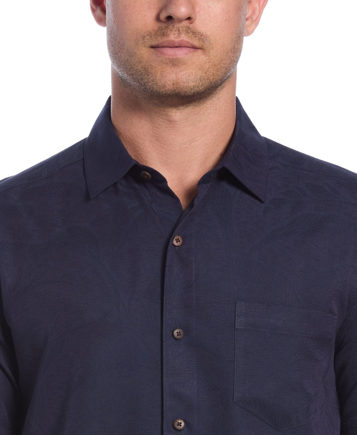 Palm Print Shirt (Navy Blazer)