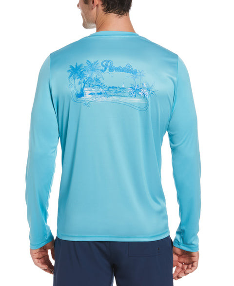 Paradise Print Sun Protection Shirt (Maui Blue) 