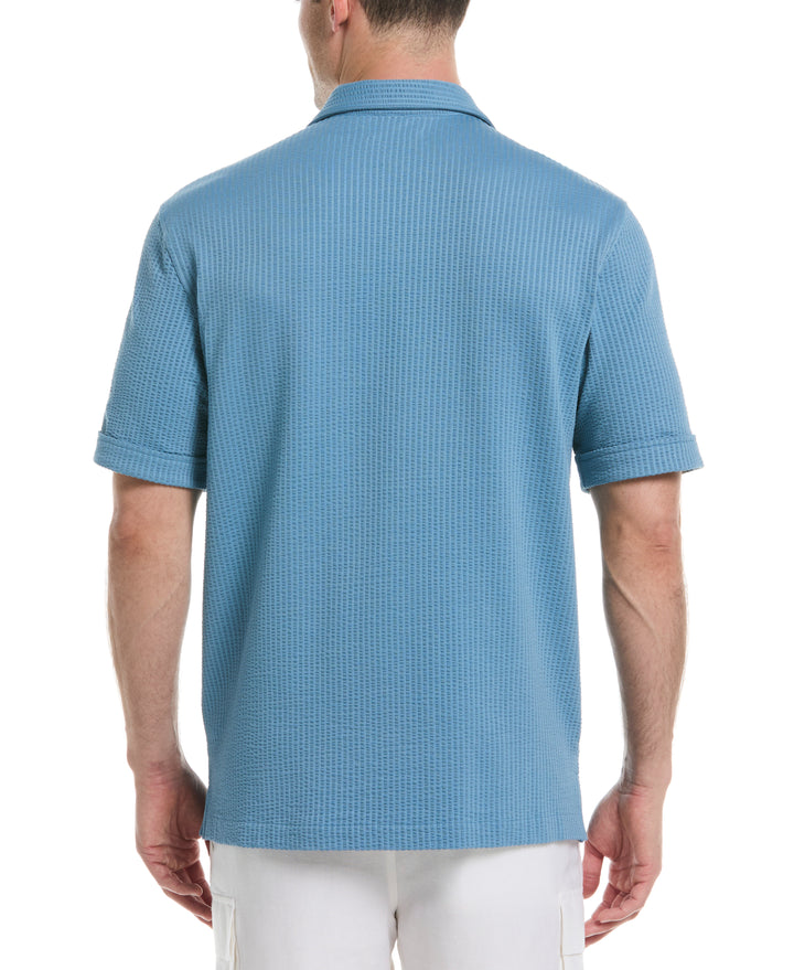 Seersucker Knit Shirt (Blue Heaven)