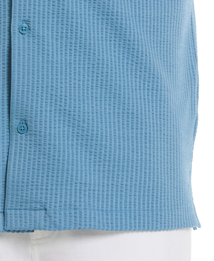 Seersucker Knit Shirt (Blue Heaven)