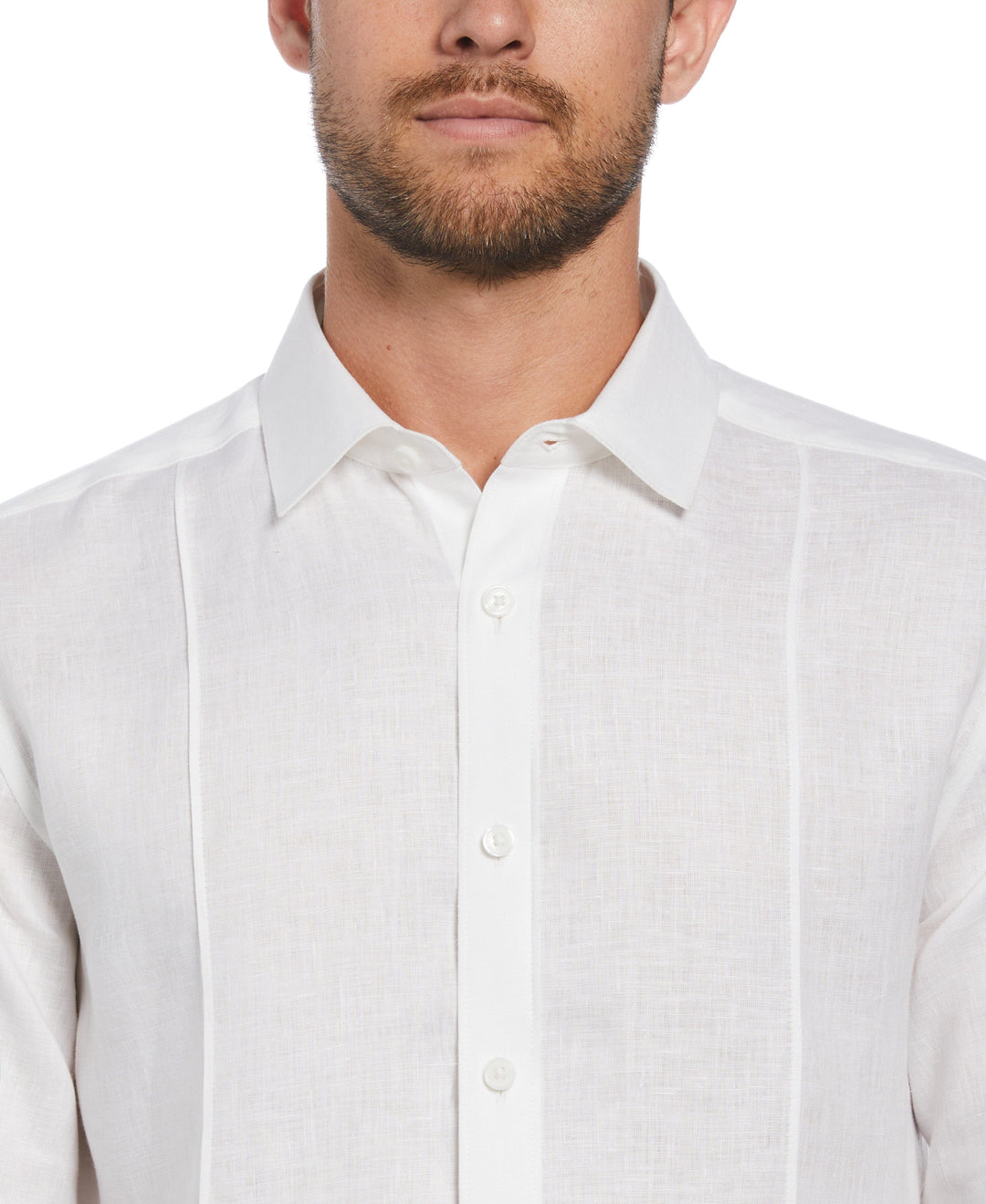 Solid Linen Sport Shirt (Bright White)