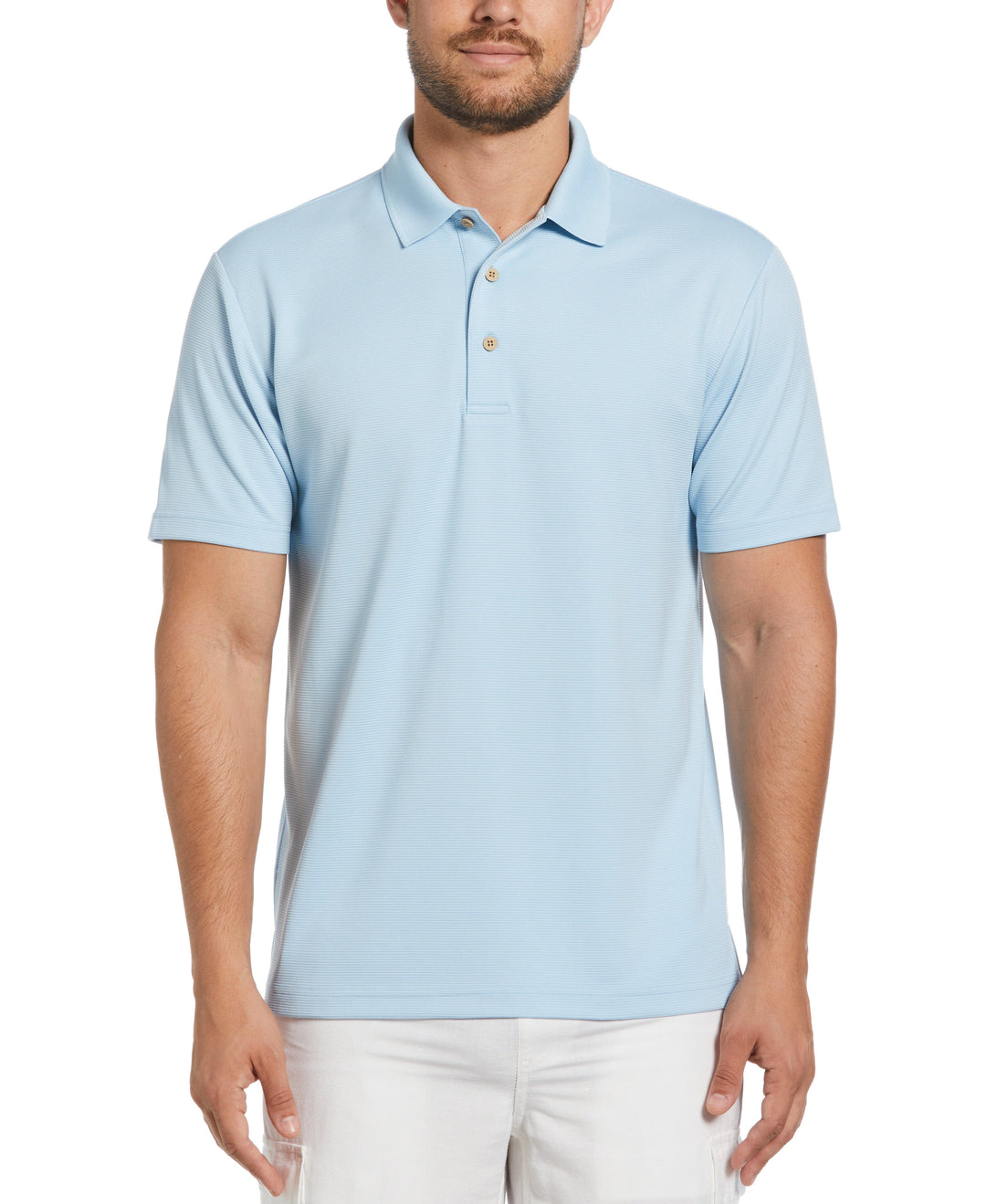Solid Textured Polo (Cerulean)