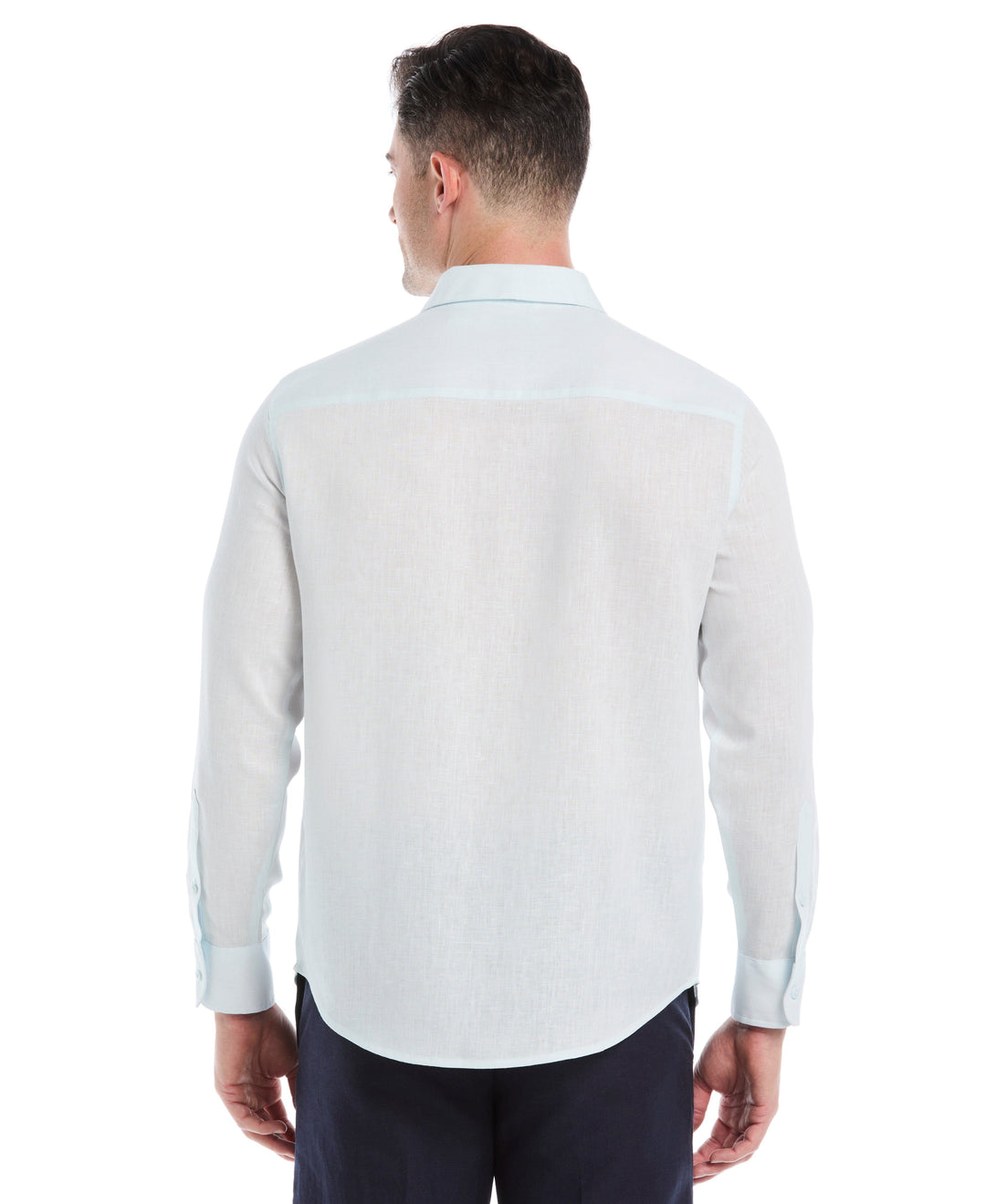 Linen Blend Travel Shirt (Ice Melt)