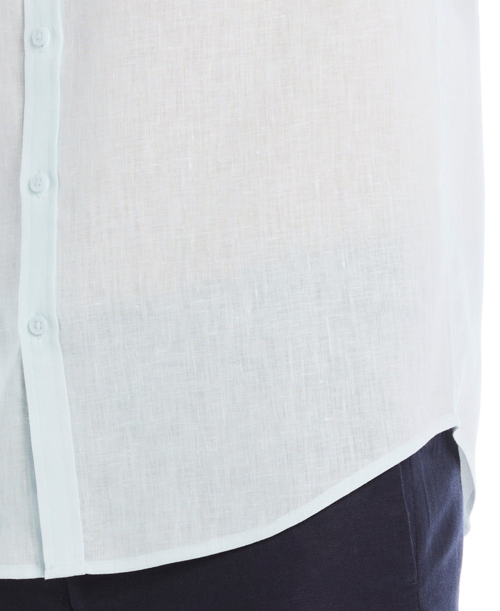 Linen Blend Travel Shirt (Ice Melt)