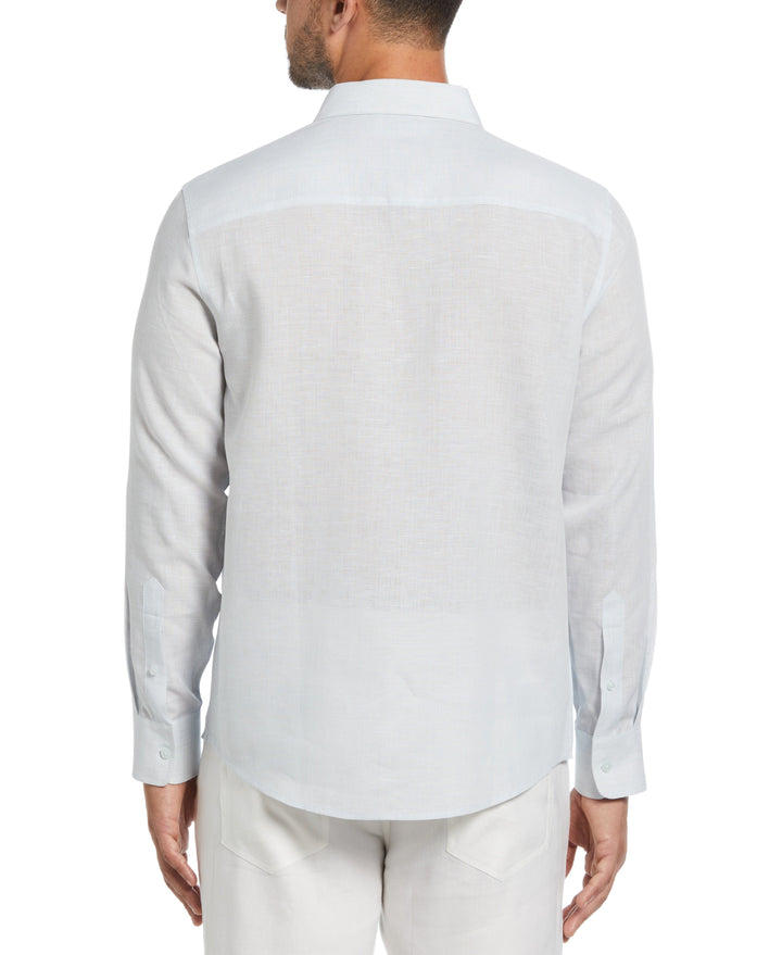 Travelselect™ Linen-Blend Long Sleeve Shirt (Ballad Blue)