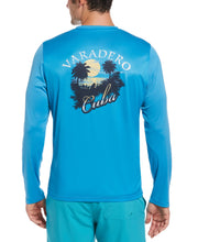 Varadero Cuba Print Sun Protection Shirt (Blue Aster) 