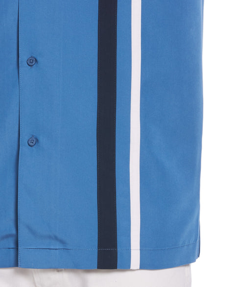Big & Tall Tri-Color Camp Collar Retro Panel Shirt-Casual Shirts-Cubavera