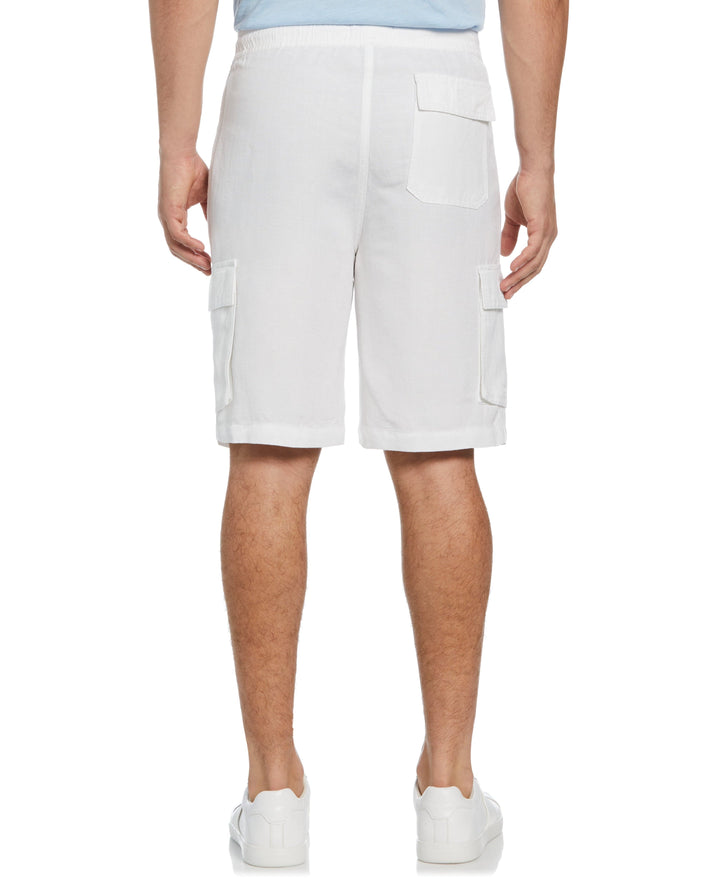 Linen Blend Pull-On Cargo Short-Shorts-Cubavera