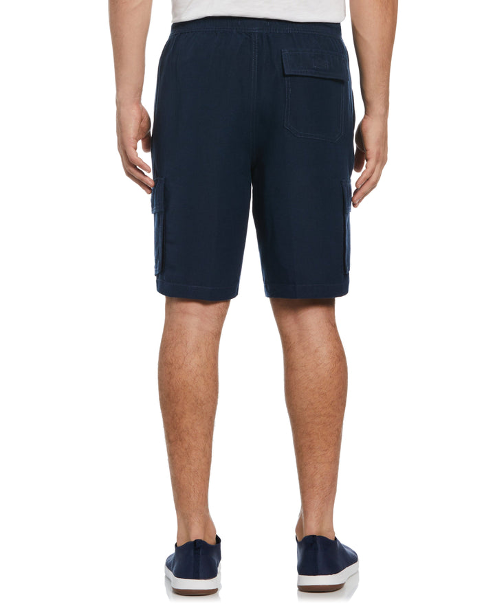 Linen Blend Pull-On Cargo Short-Shorts-Cubavera