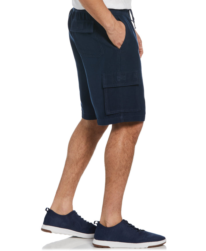 Linen Blend Pull-On Cargo Short-Shorts-Cubavera