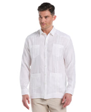 100% Linen Classic Guayabera Shirt - Long Sleeve-Guayaberas-Bright White-S-Cubavera