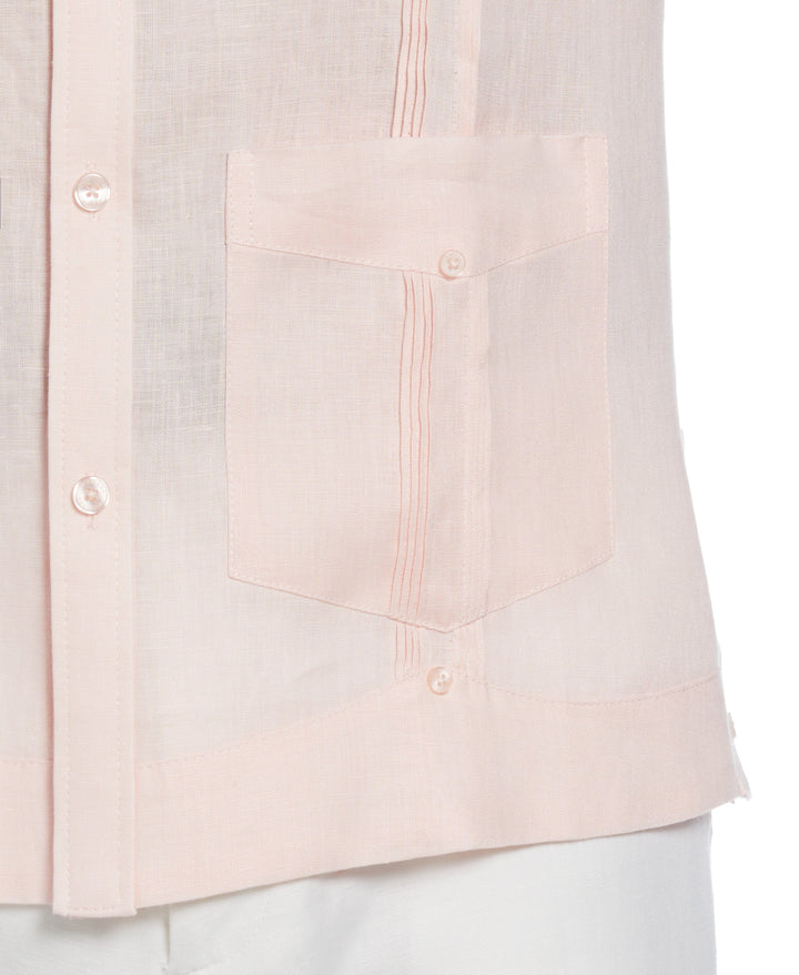 Linen Guayabera Shirt (Pink Dogwood) 