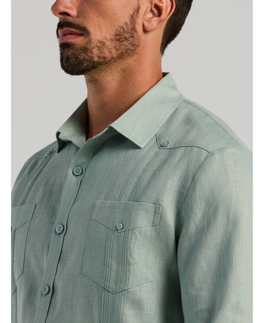 100% Linen Classic Guayabera Shirt - Long Sleeve-Guayaberas-Cubavera