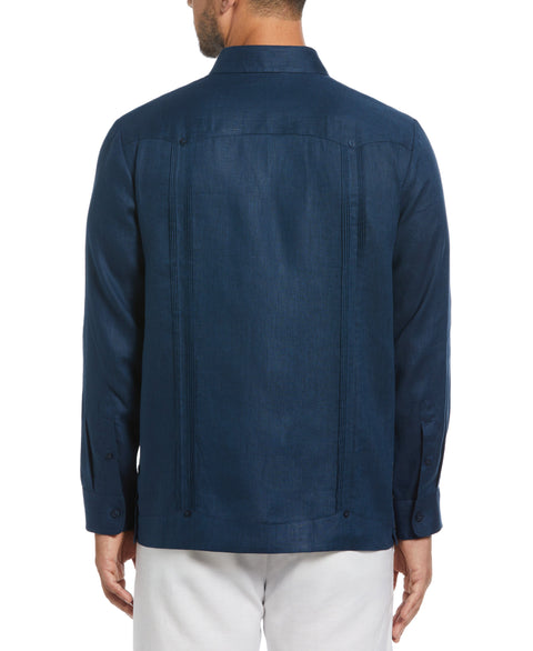 100% Linen Classic Guayabera Shirt - Long Sleeve (Titan) 