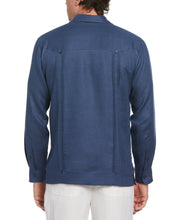 100% Linen Long Sleeve 4 Pocket Guayabera (Ensign Blue) 