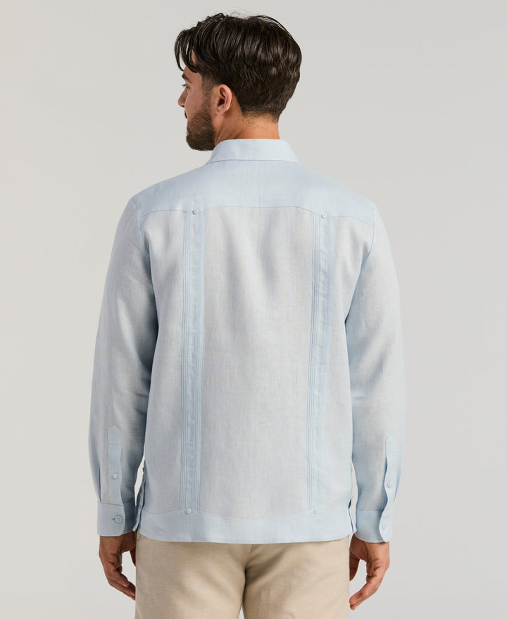 Linen Guayabera Shirt (Cashmere Blue) 