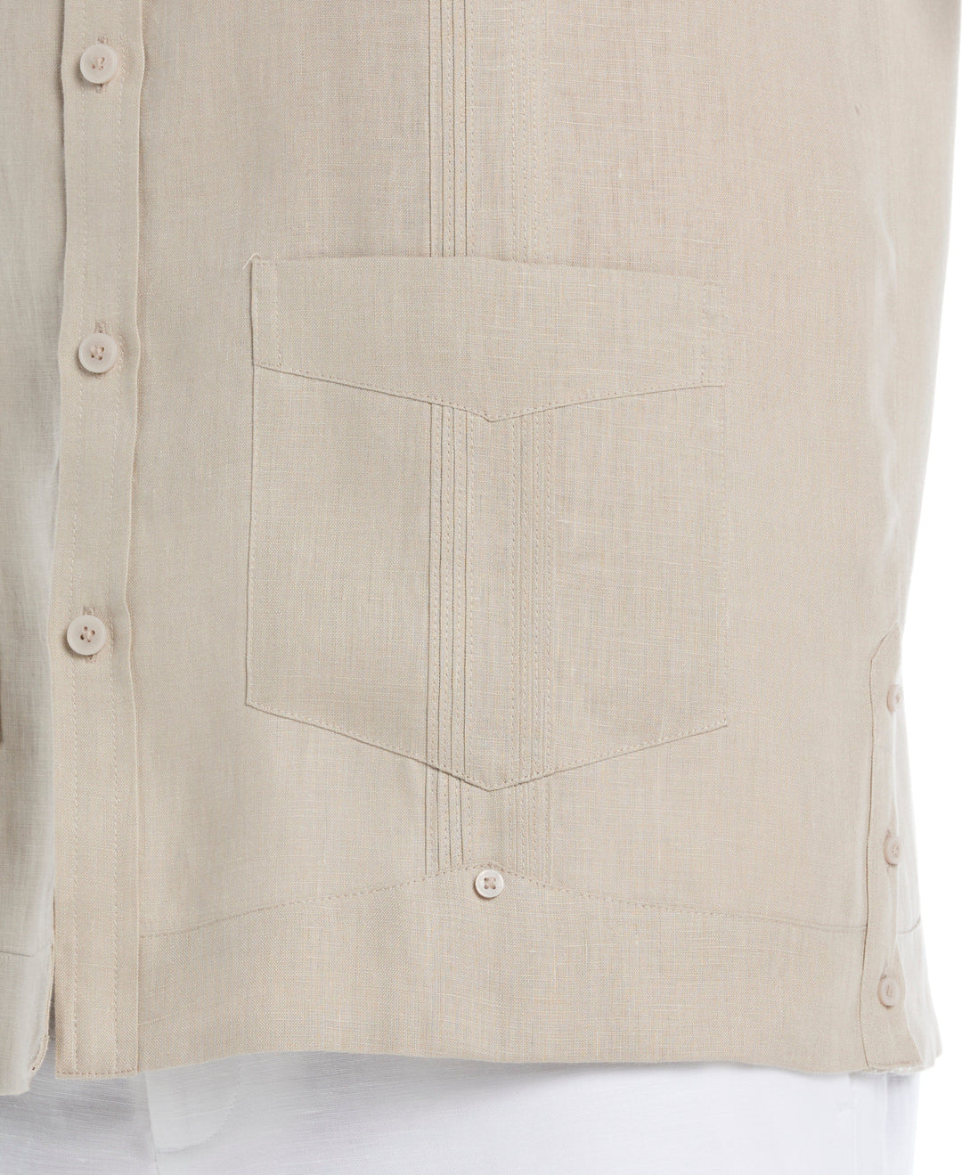 Big & Tall Linen Guayabera Shirt (Island Fossil) 