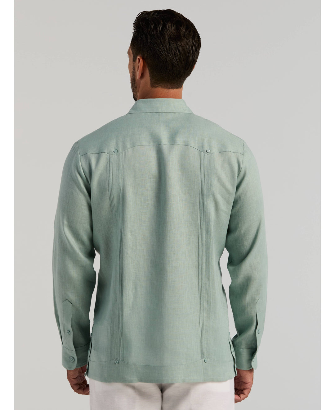 100% Linen Classic Guayabera Shirt - Long Sleeve-Guayaberas-Cubavera