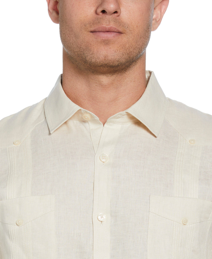 Linen Guayabera Shirt (Whitecap Gray) 