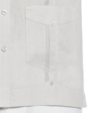 100% Linen Classic Guayabera Shirt - Long Sleeve (Micro Chip) 