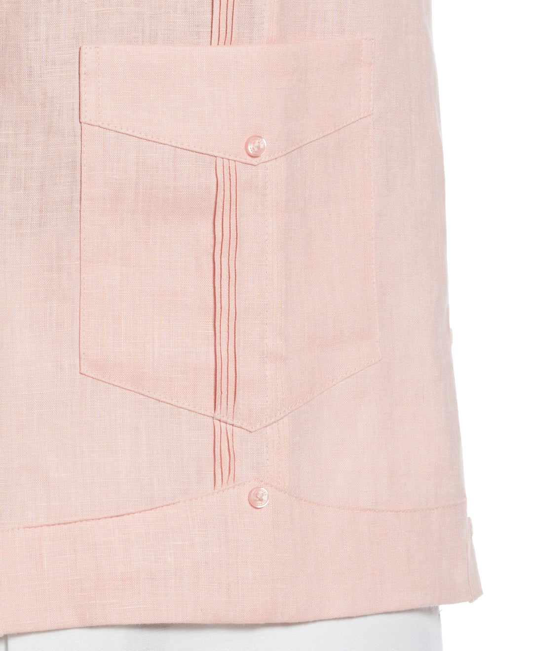 Linen Guayabera Shirt (Silver Pink) 