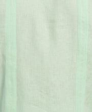 100% Linen Classic Guayabera Shirt - Long Sleeve (Pastel Green) 