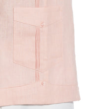 100% Linen Classic Guayabera Shirt - Long Sleeve (Silver Pink) 
