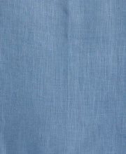 100% Linen Classic Guayabera Shirt - Long Sleeve (Captains Blue) 