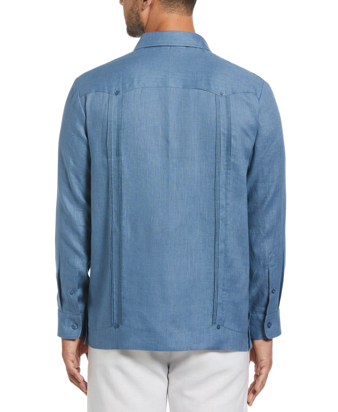Linen Guayabera Shirt (Captains Blue) 