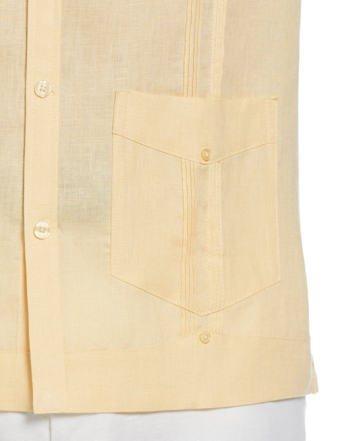 Big & Tall Linen Guayabera Shirt (Banana Crepe) 
