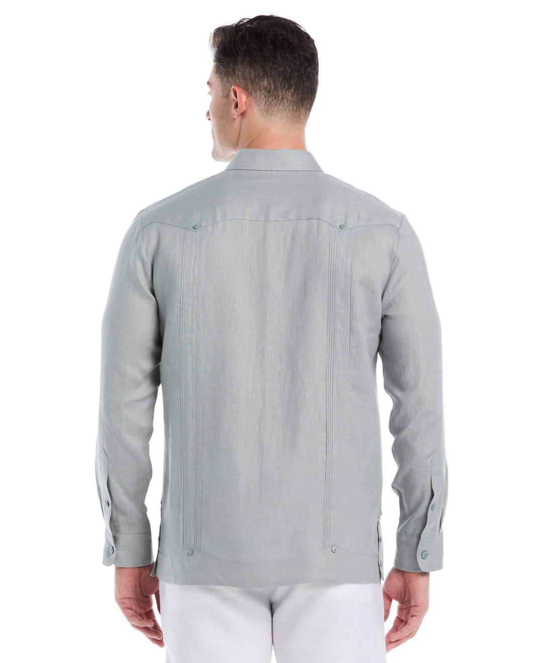 Big & Tall Linen Guayabera Shirt (Abyss) 