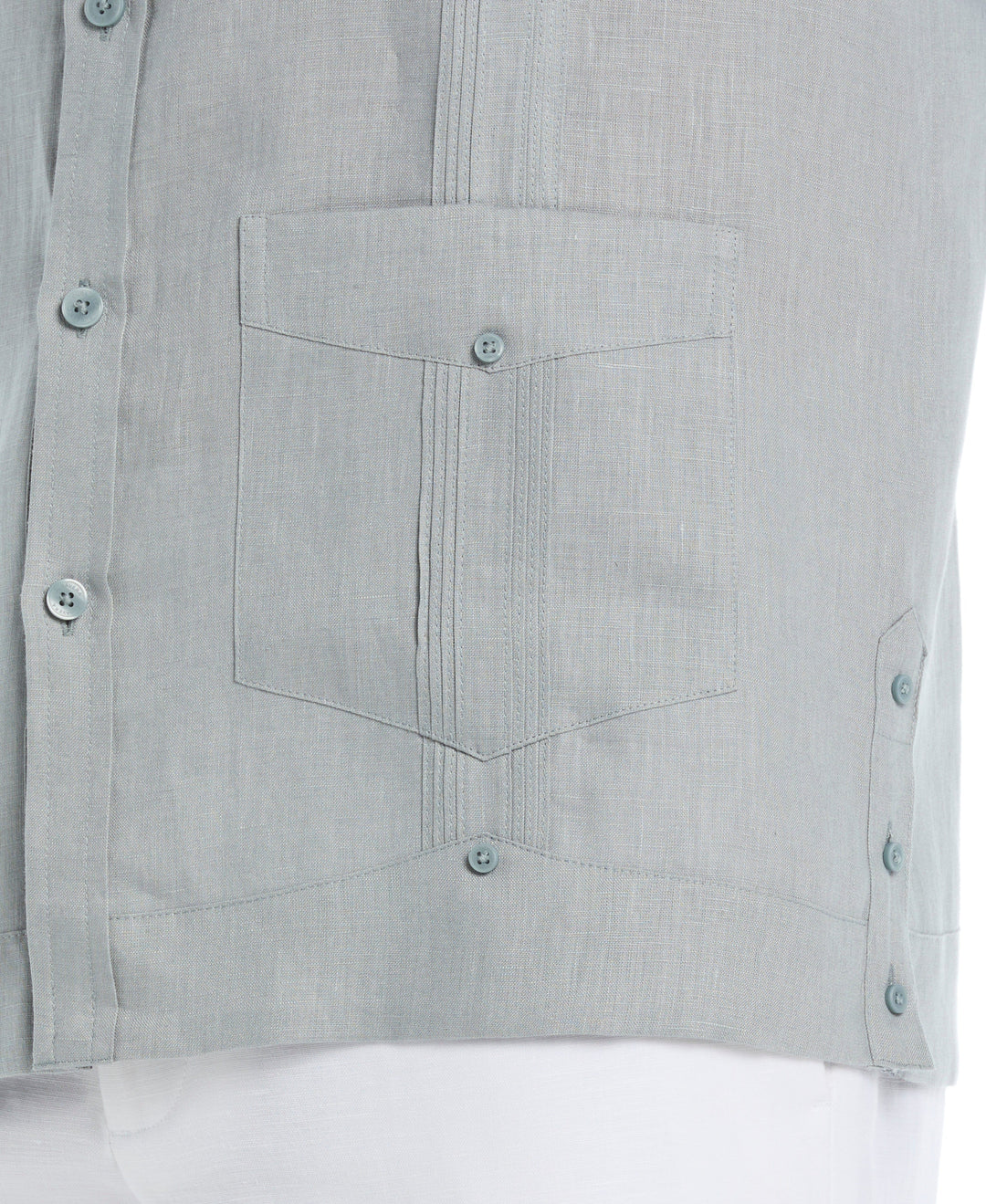 Big & Tall Linen Guayabera Shirt (Abyss) 