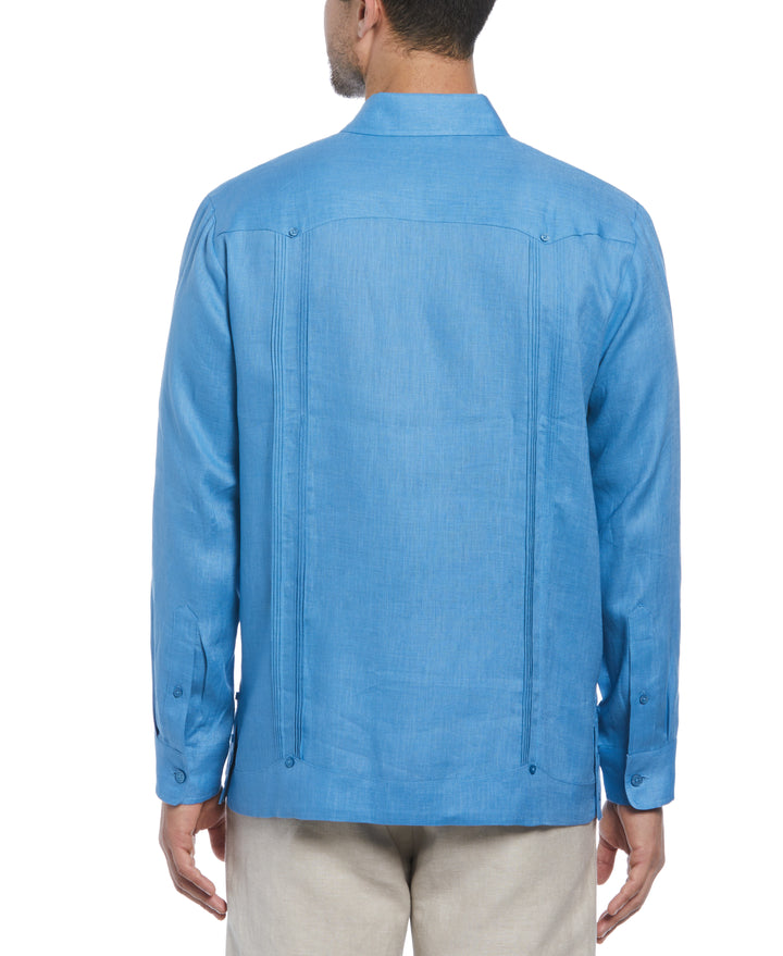 Linen Guayabera Shirt (Parisian Blue) 