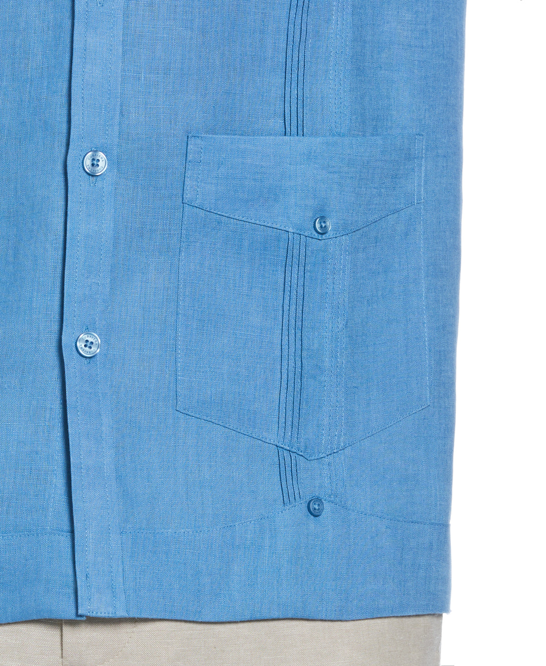 Linen Guayabera Shirt (Parisian Blue) 