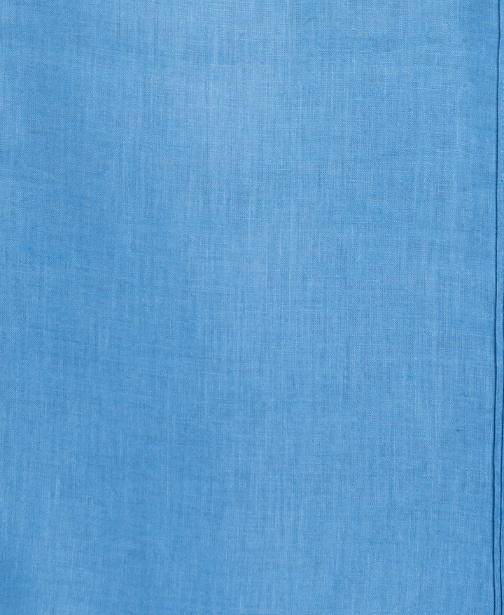 Linen Guayabera Shirt (Parisian Blue) 