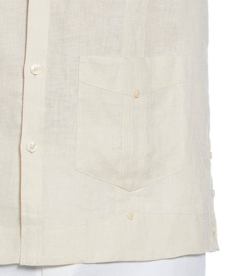 Linen Guayabera Shirt (Whitecap Gray) 