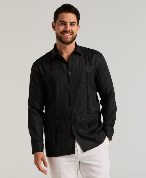 100% Linen Classic Guayabera Shirt - Long Sleeve – Cubavera
