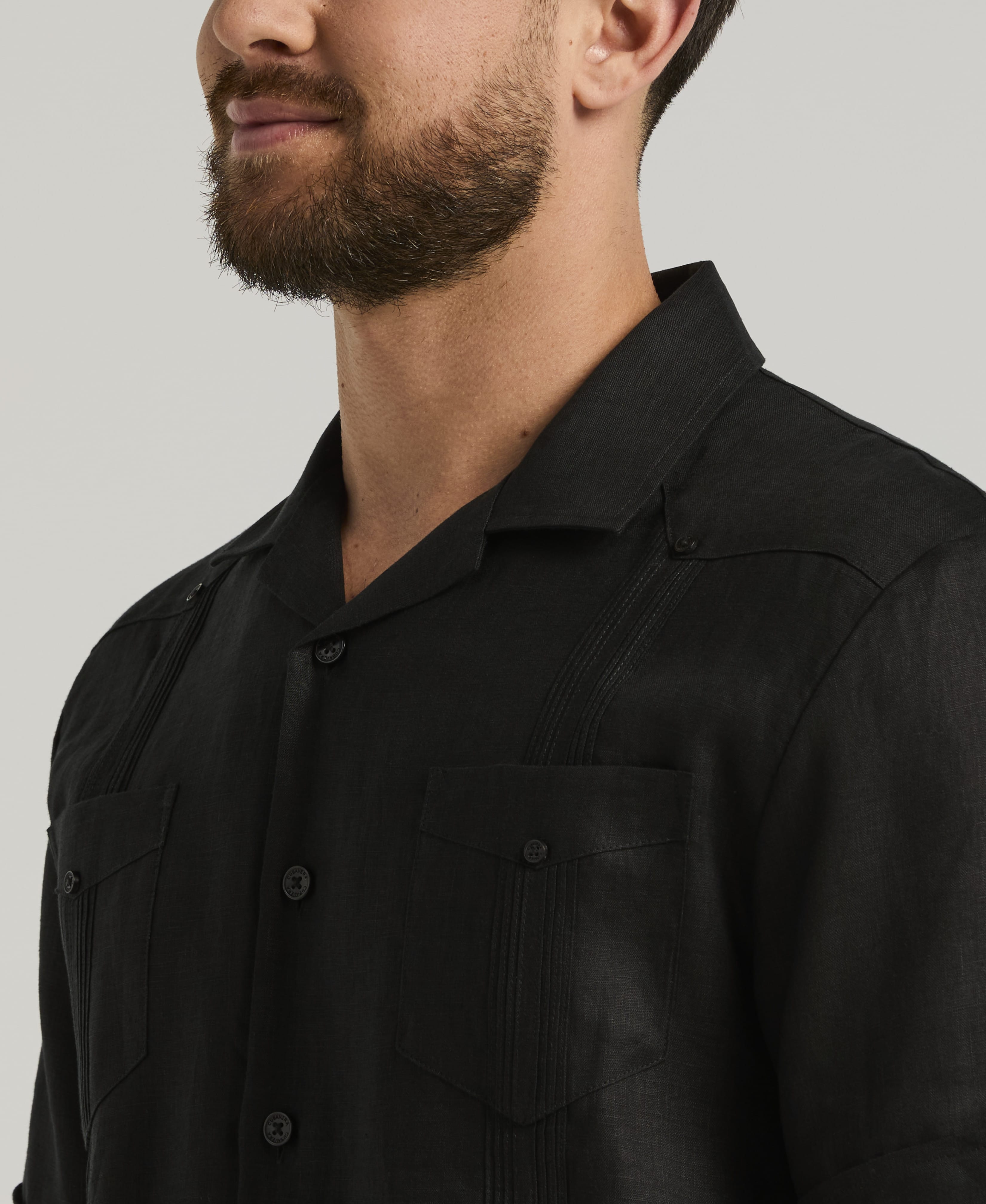 100% Linen Classic Guayabera Shirt - Short Sleeve – Cubavera