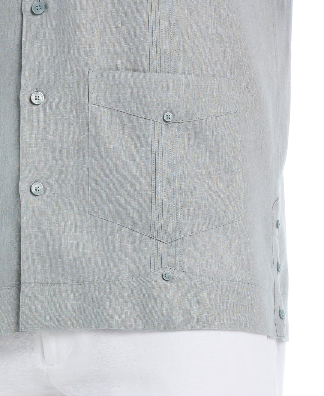 Linen Short Sleeve Guayabera Shirt (Abyss) 