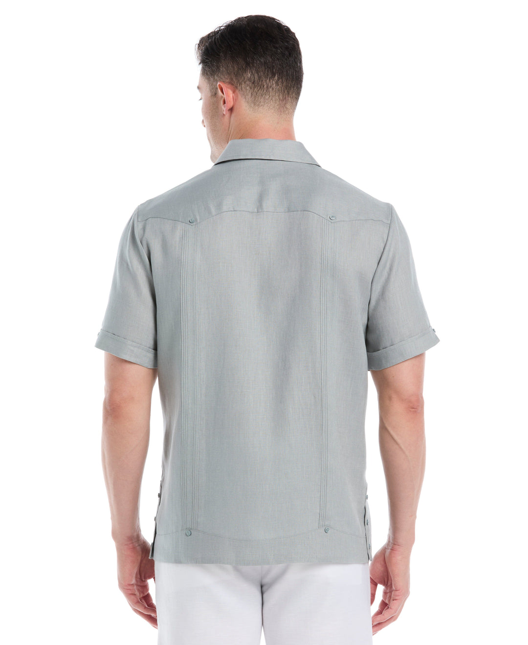 Linen Short Sleeve Guayabera Shirt (Abyss) 