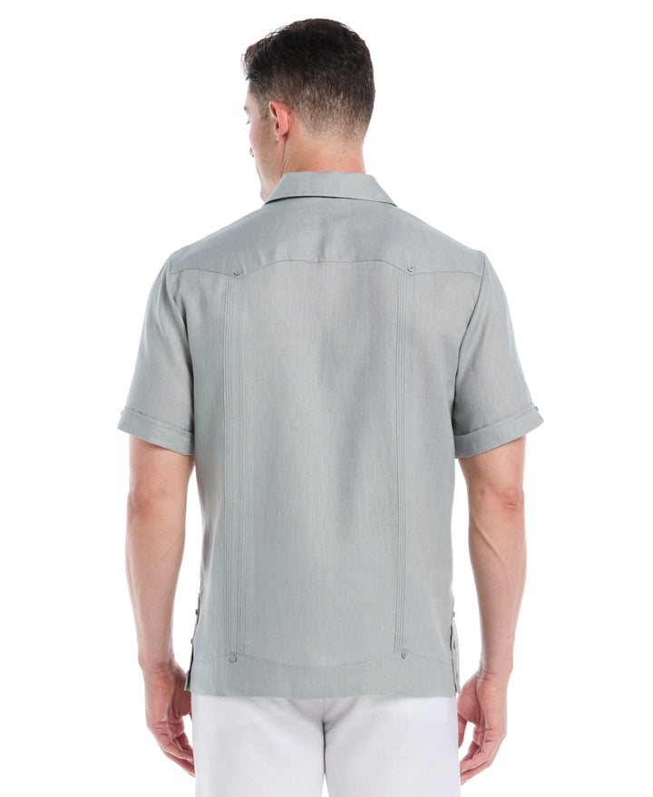 Linen Short Sleeve Guayabera Shirt (Abyss) 