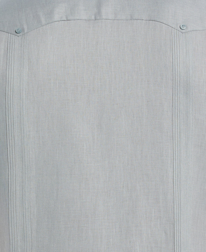 Linen Short Sleeve Guayabera Shirt (Abyss) 