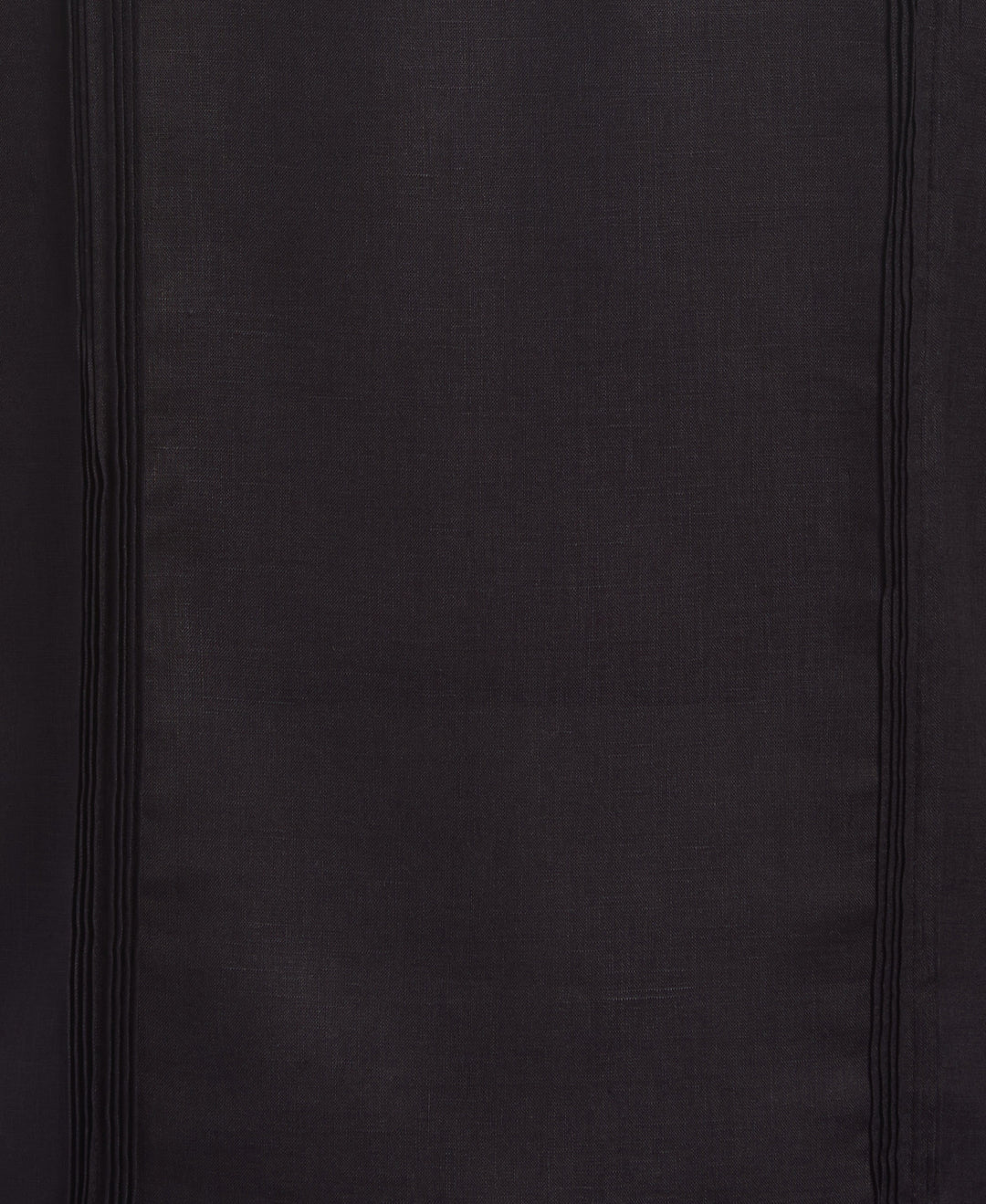 Linen Short Sleeve Guayabera Shirt (Jet Black) 