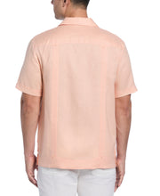 100% Linen Classic Guayabera Shirt - Short Sleeve (Peach Parfait) 