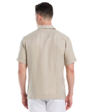 Linen Short Sleeve Guayabera Shirt (Island Fossil) 