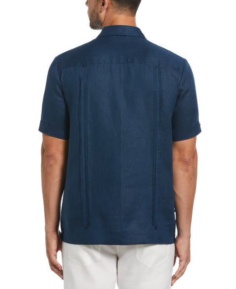 100% Linen Classic Guayabera Shirt - Short Sleeve (Titan) 