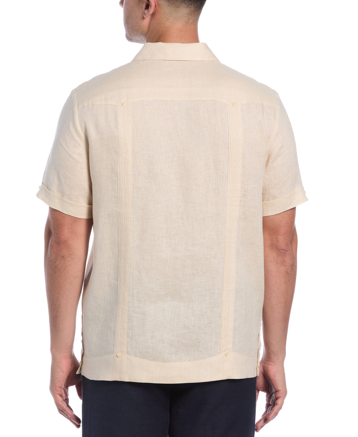 Linen Short Sleeve Guayabera Shirt (Whitecap Gray) 