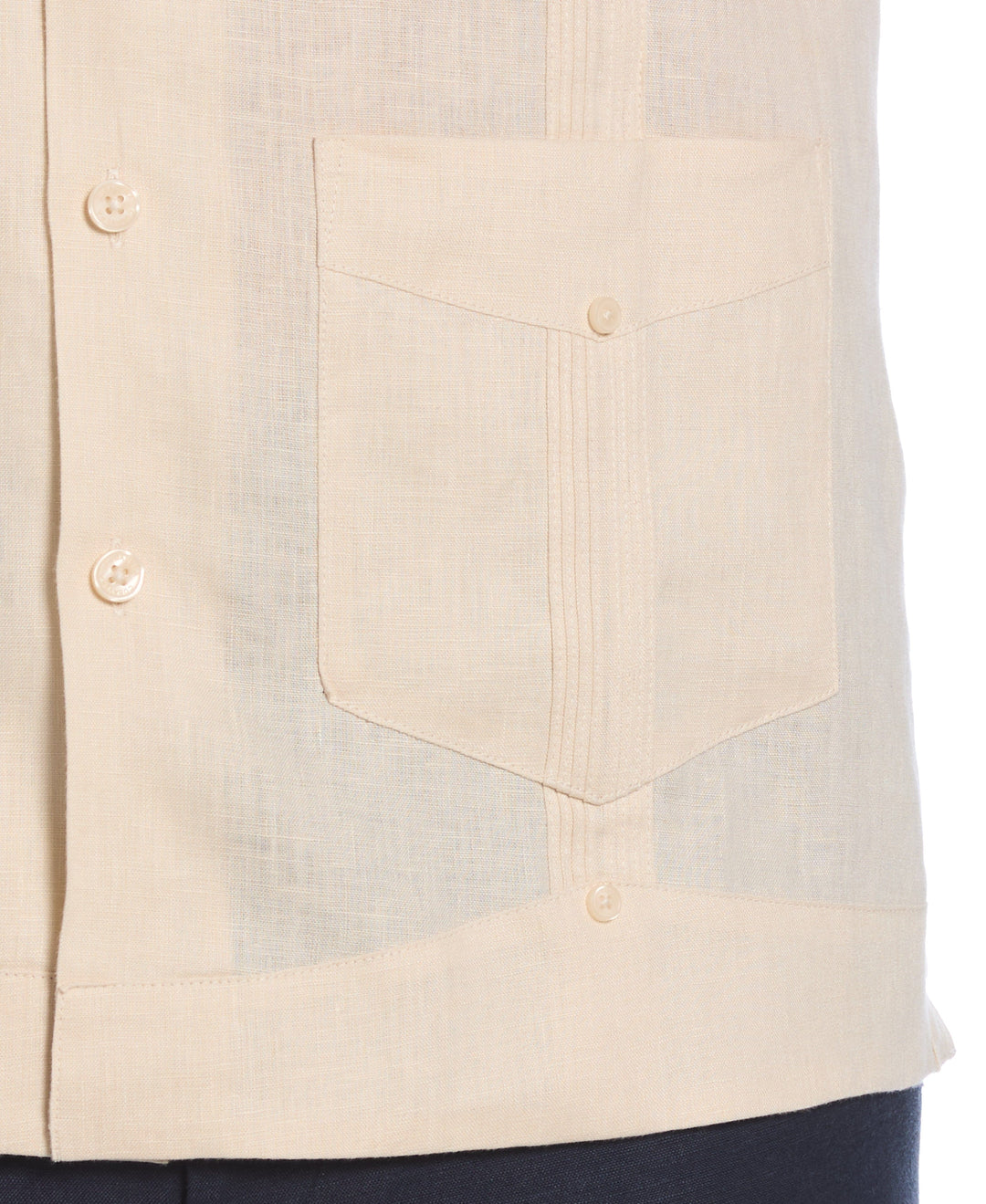 Linen Short Sleeve Guayabera Shirt (Whitecap Gray) 